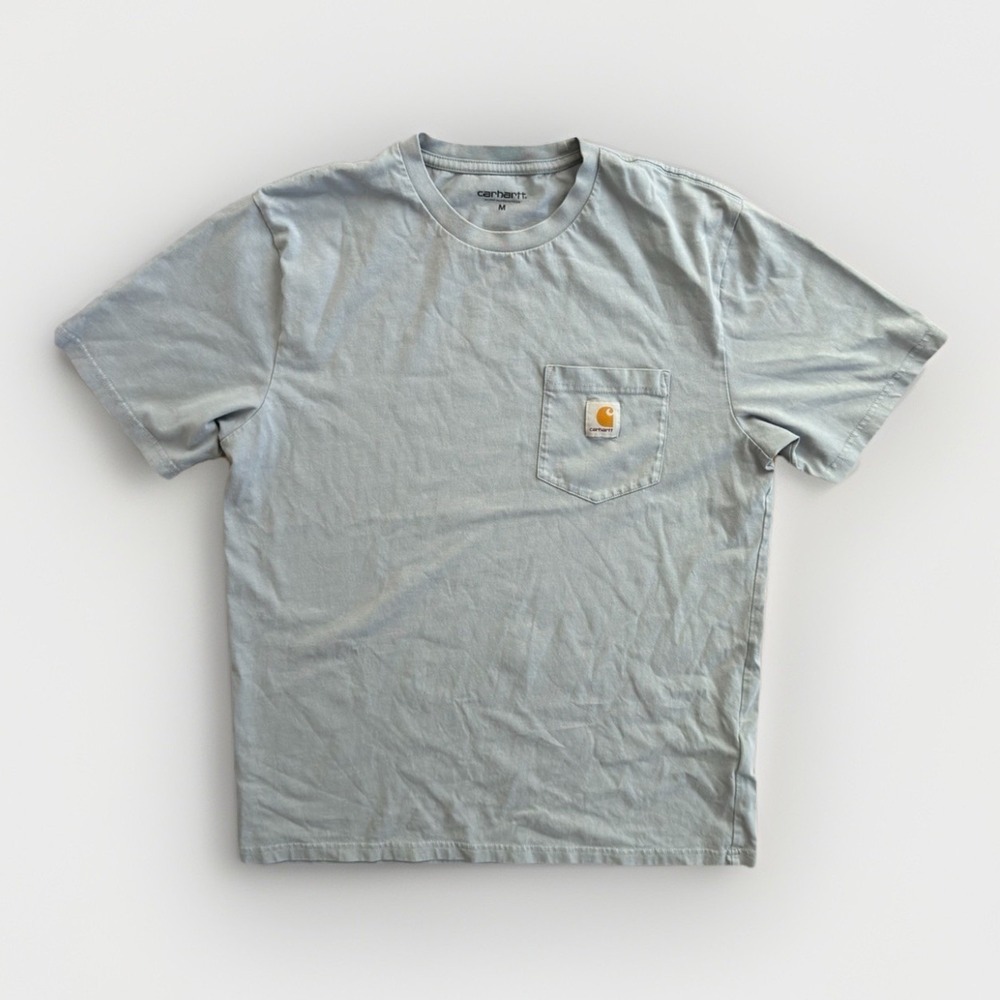 Carhartt WIP Pocket T-Shirt Gray Short Sleeve Crew Neck Men's Size M